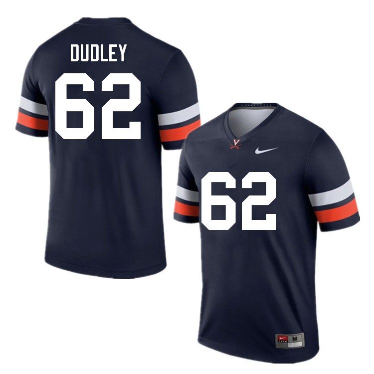 Men #62 Lee Dudley Virginia Cavaliers College Football Jerseys Sale-Navy